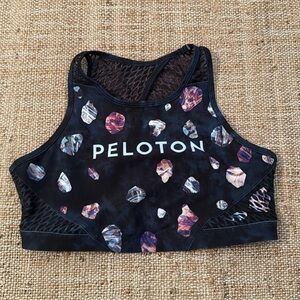Peloton x WITH Asteroid High Neck Sports Bra Womens M Workout Athletic Open Back